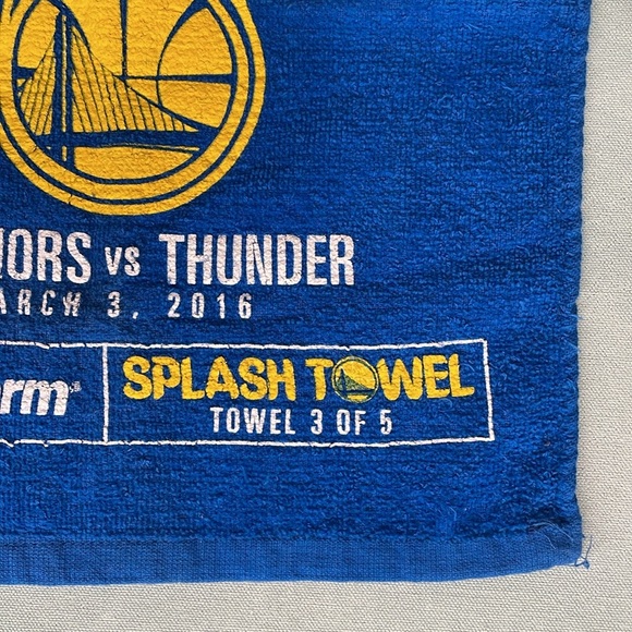 Golden State Warriors Splash Towel March 3rd 2016 Game - Picture 4 of 9